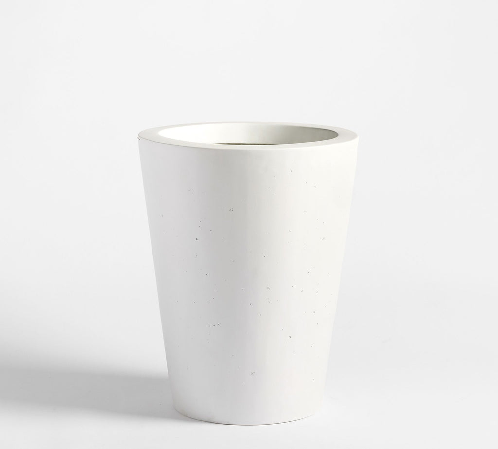 Mission Round Planter, Small - White