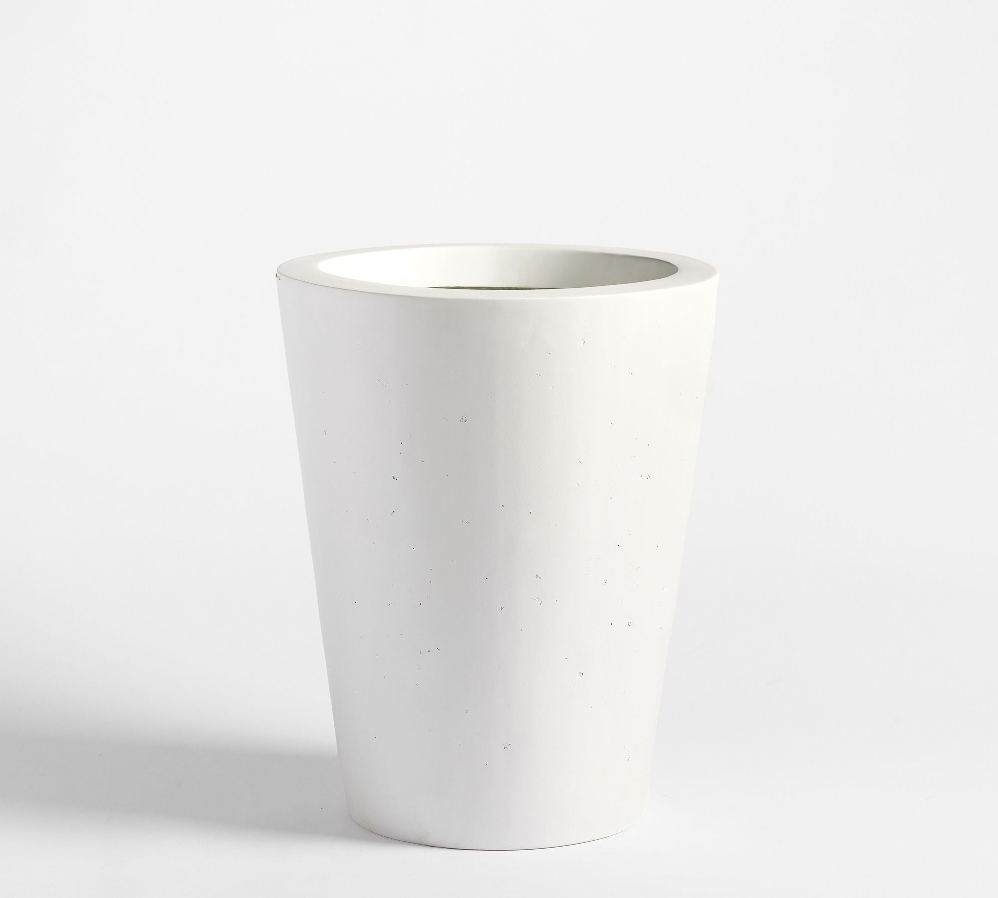 Mission Round Planter, Small - White