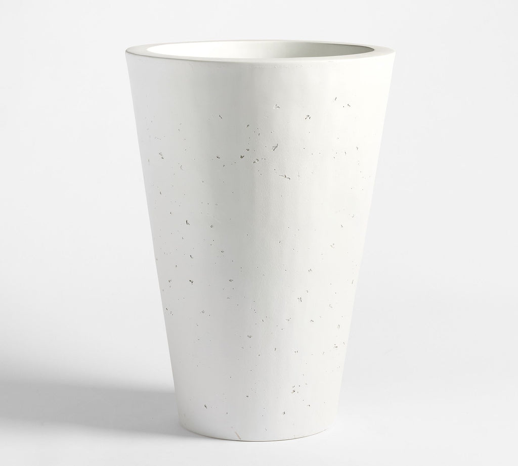 Mission Round Planter, Large - White