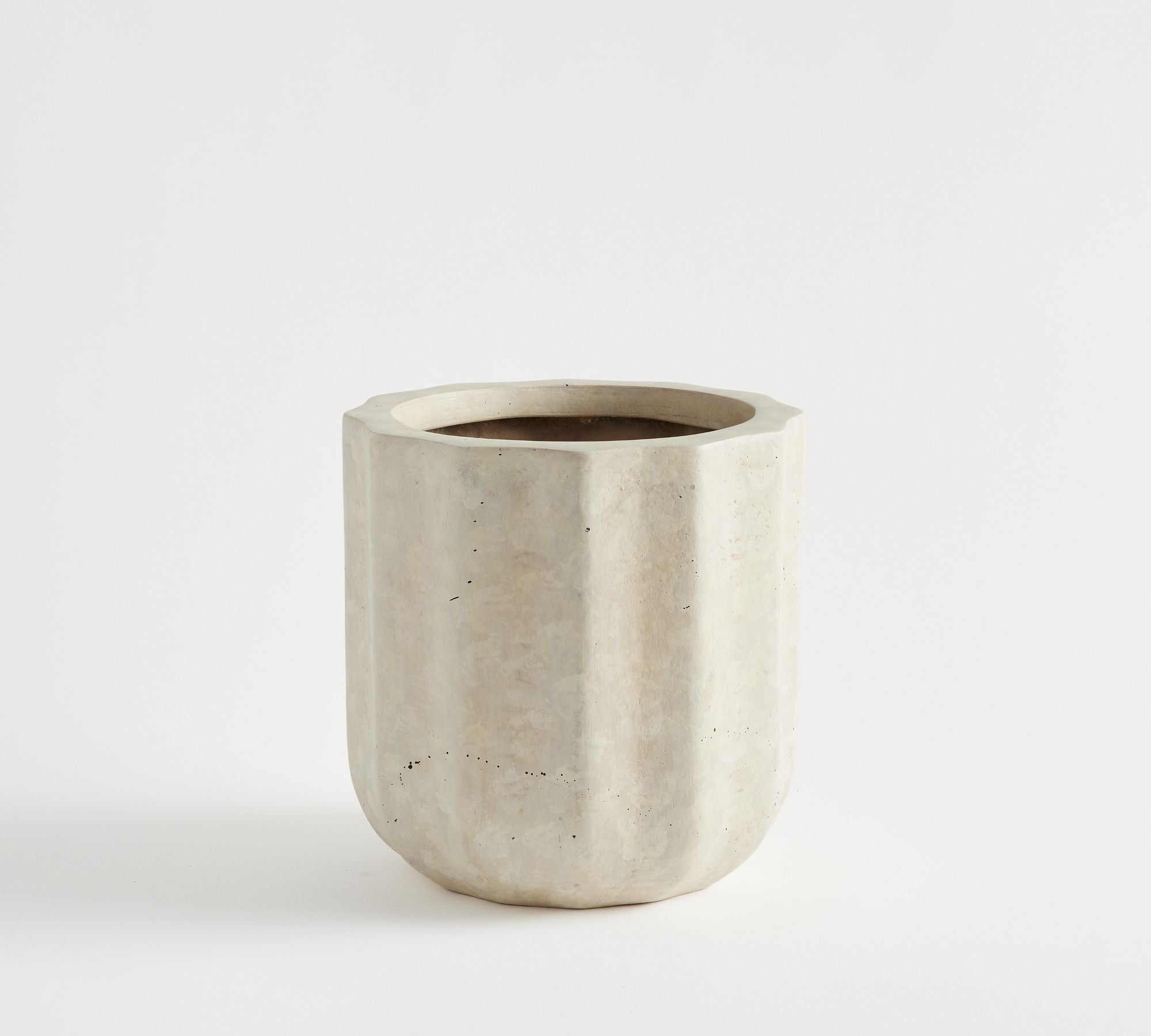 Modern Fluted Rustic, Medium - White