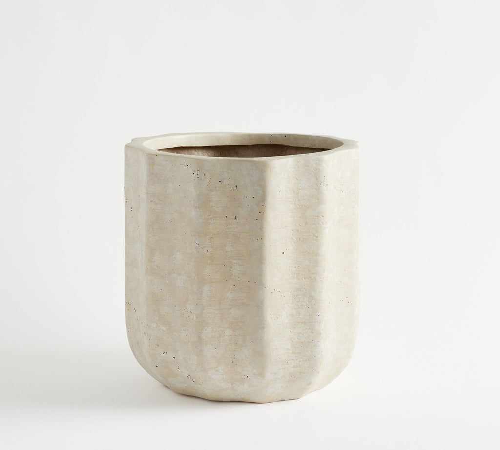 Modern Fluted Rustic, Large - White