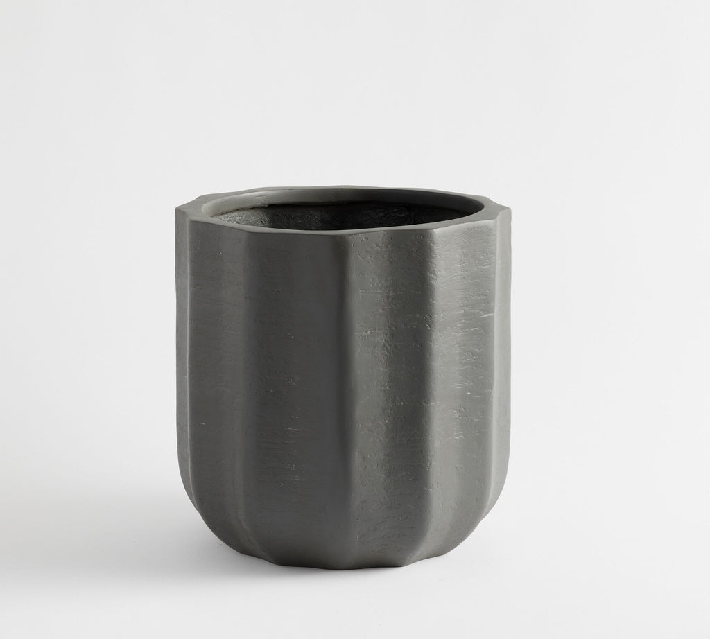 Modern Fluted Rustic, Large - Black