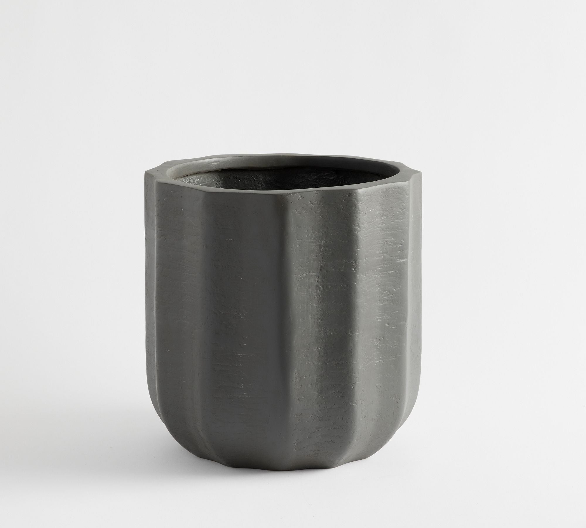 Modern Fluted Rustic, Large - Black