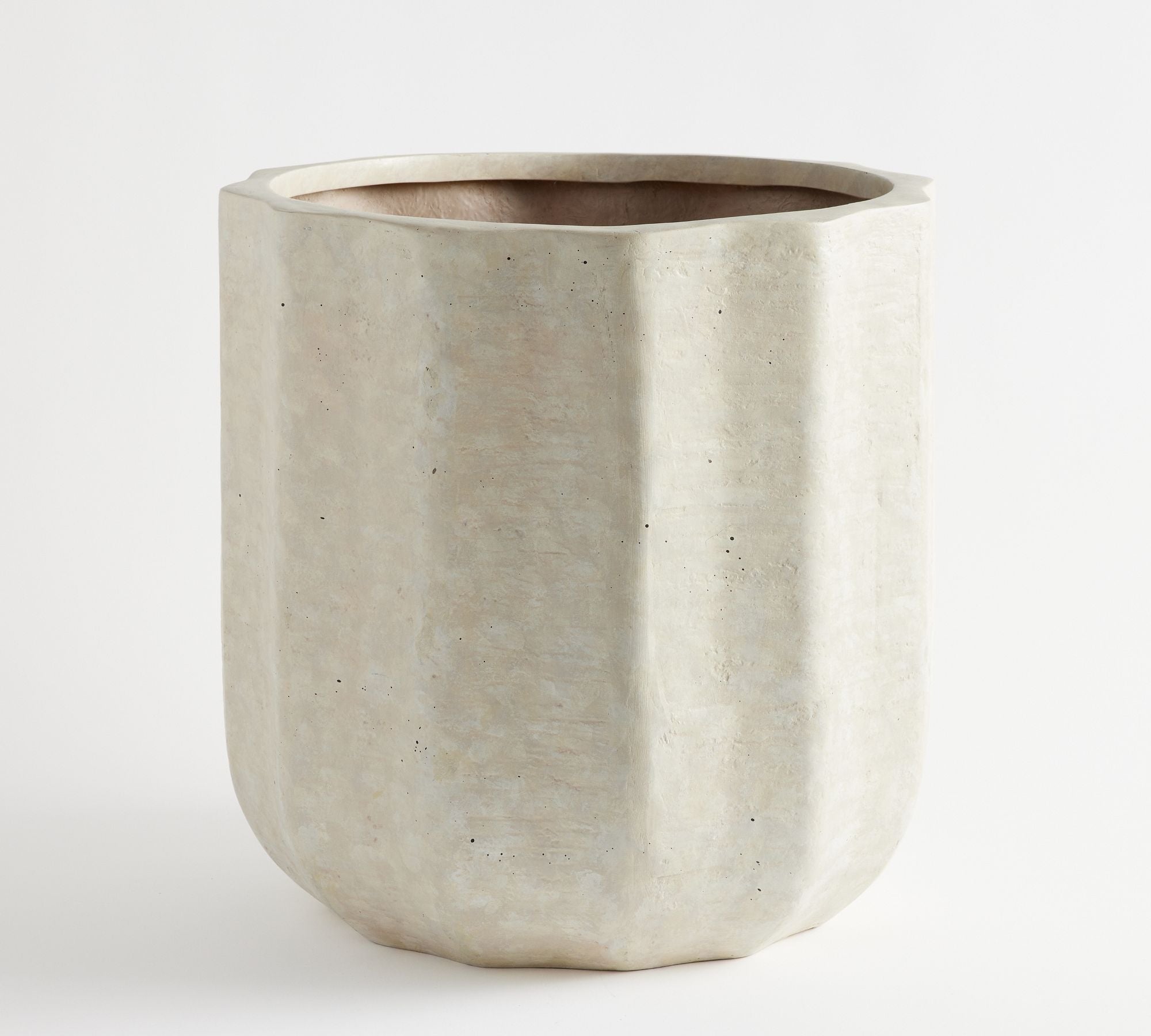 Modern Fluted Rustic, X-Large - White