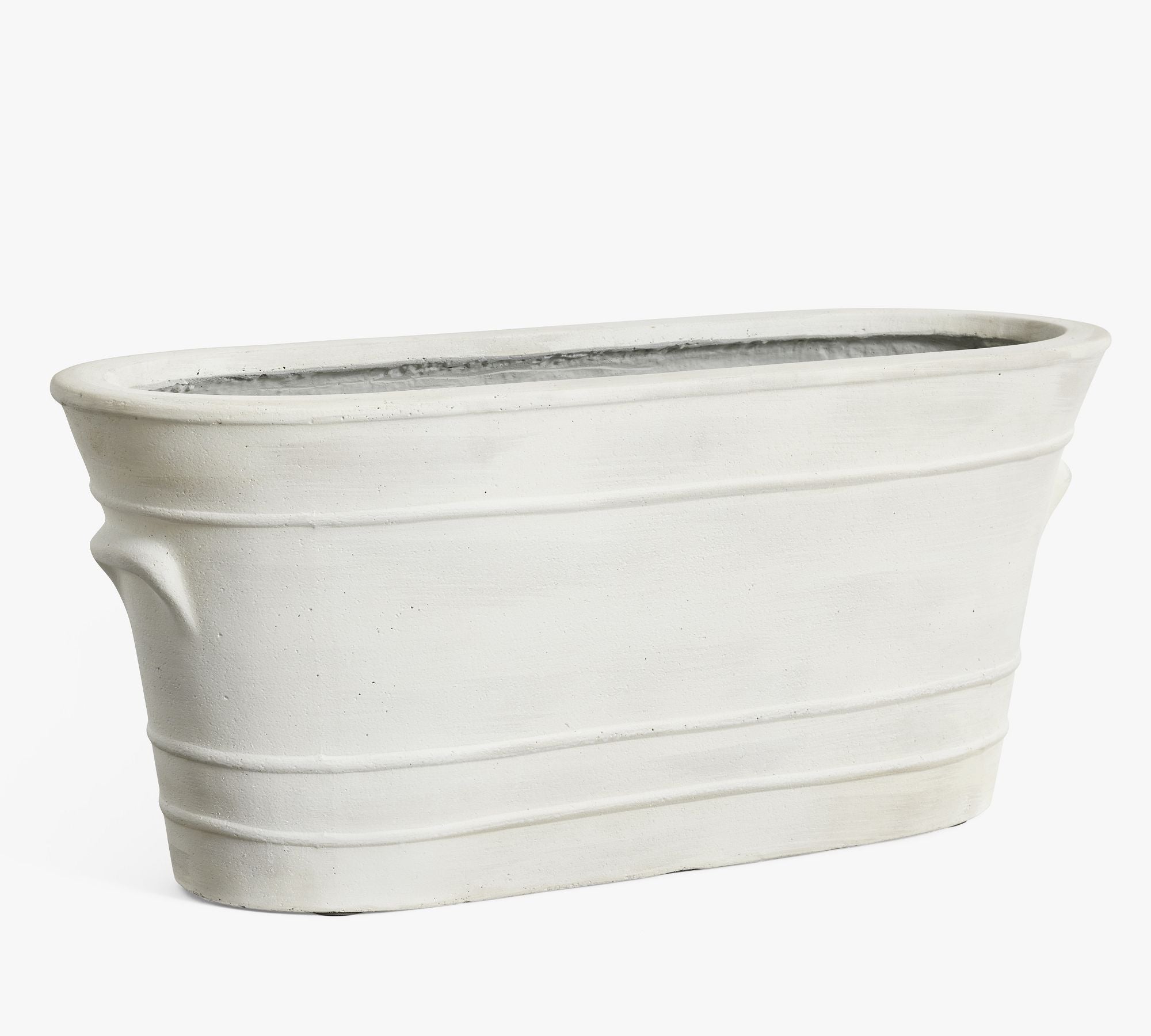 Nantucket Planter, Long Oval - Whitewash