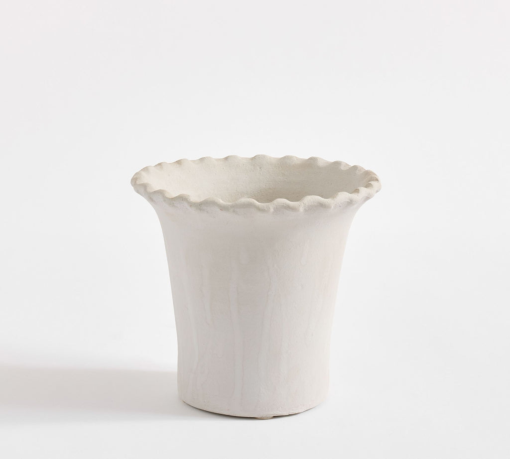 Palermo Cachepot, Medium - Chalk White