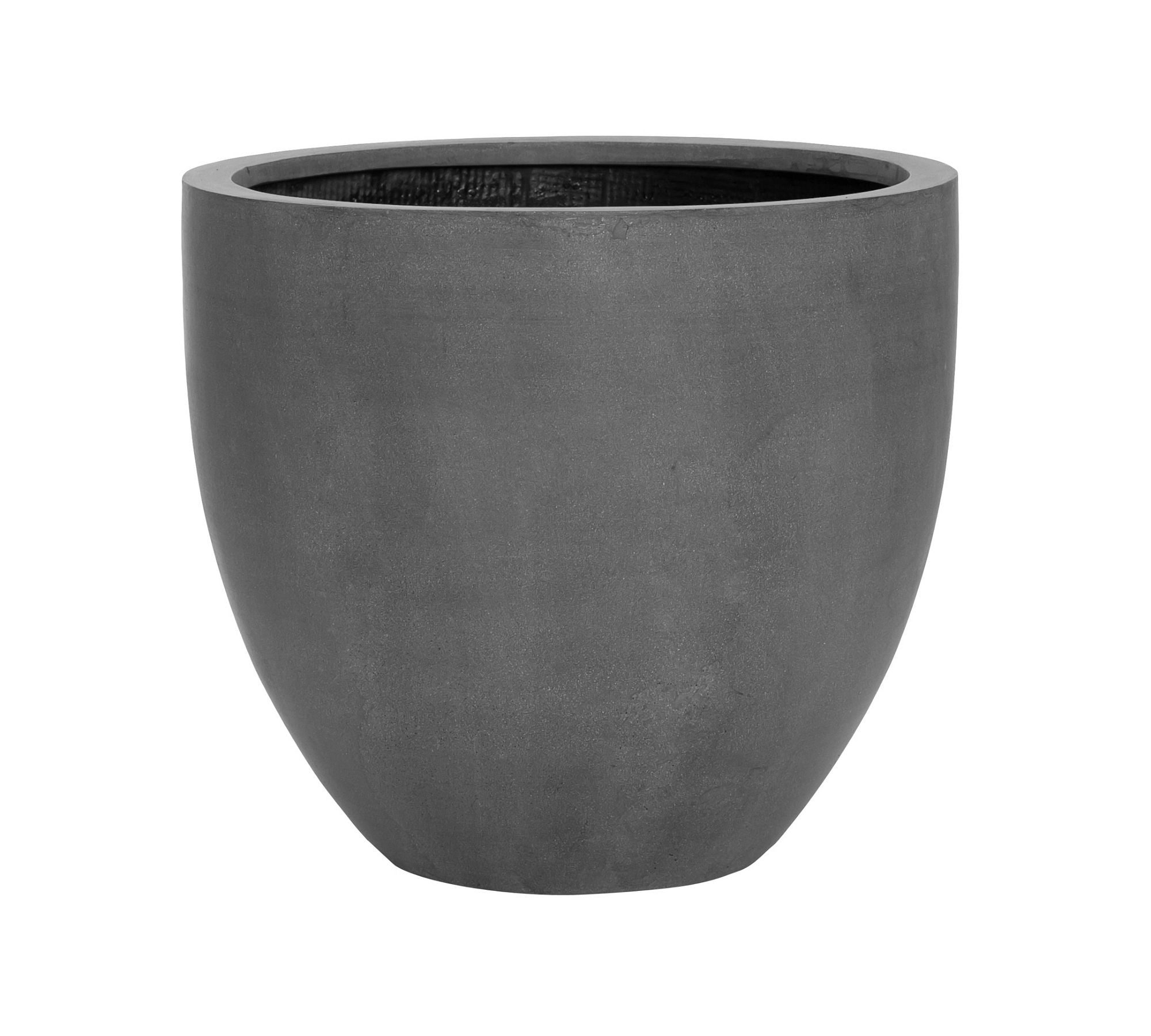 Palma Short Lightweight Handcrafted Fiberstone Indoor/Outdoor Planter, 17” - Gray