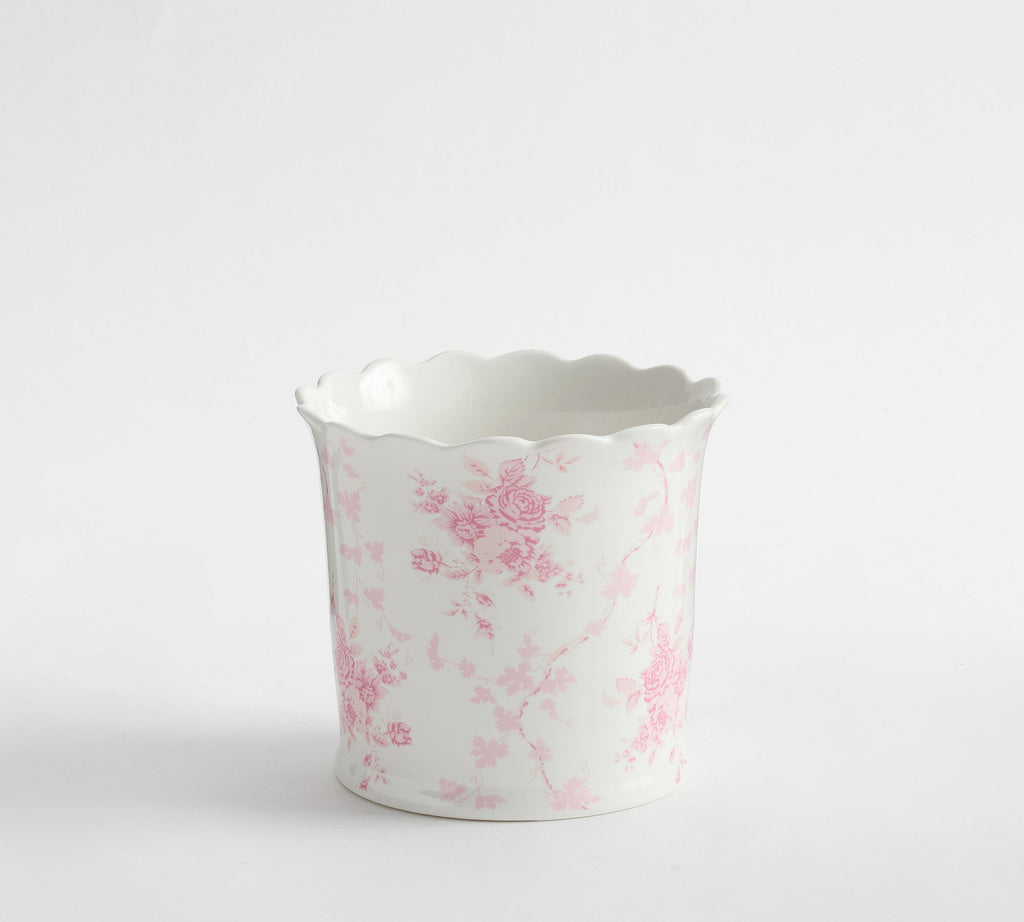 – Pink Floral Cachepot – Small