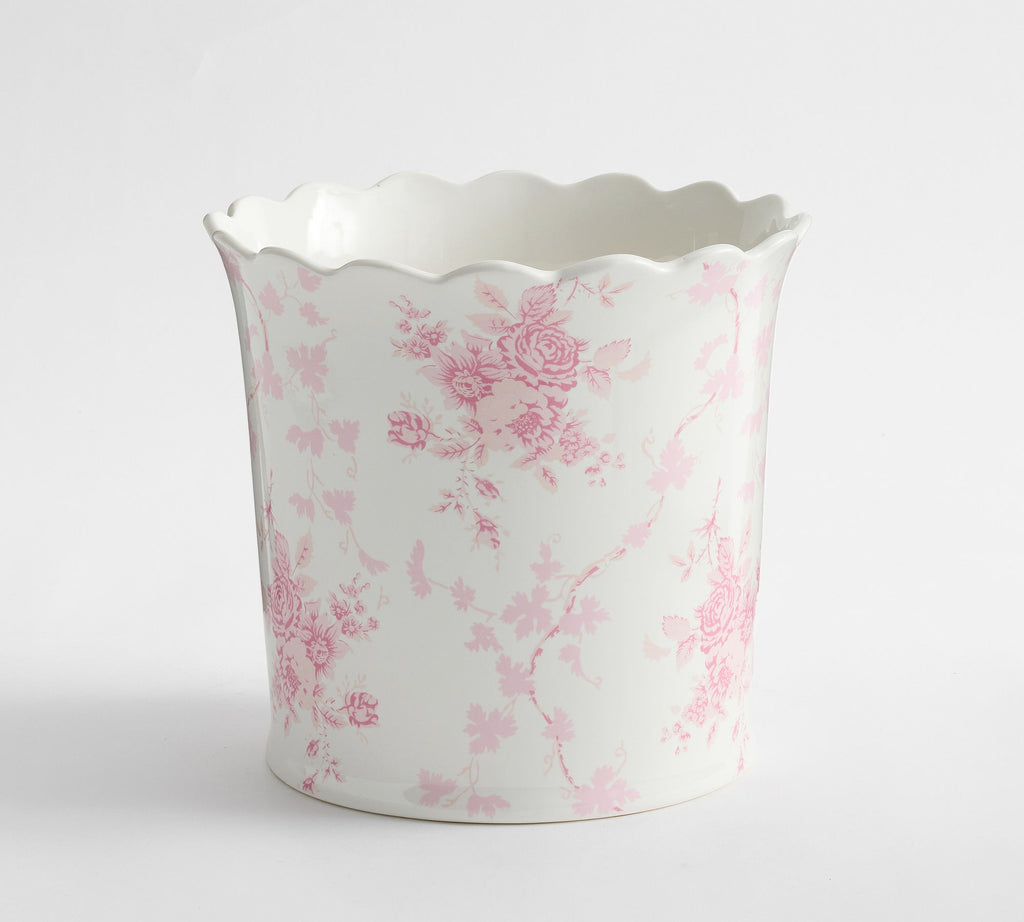 – Pink Floral Cachepot – Medium