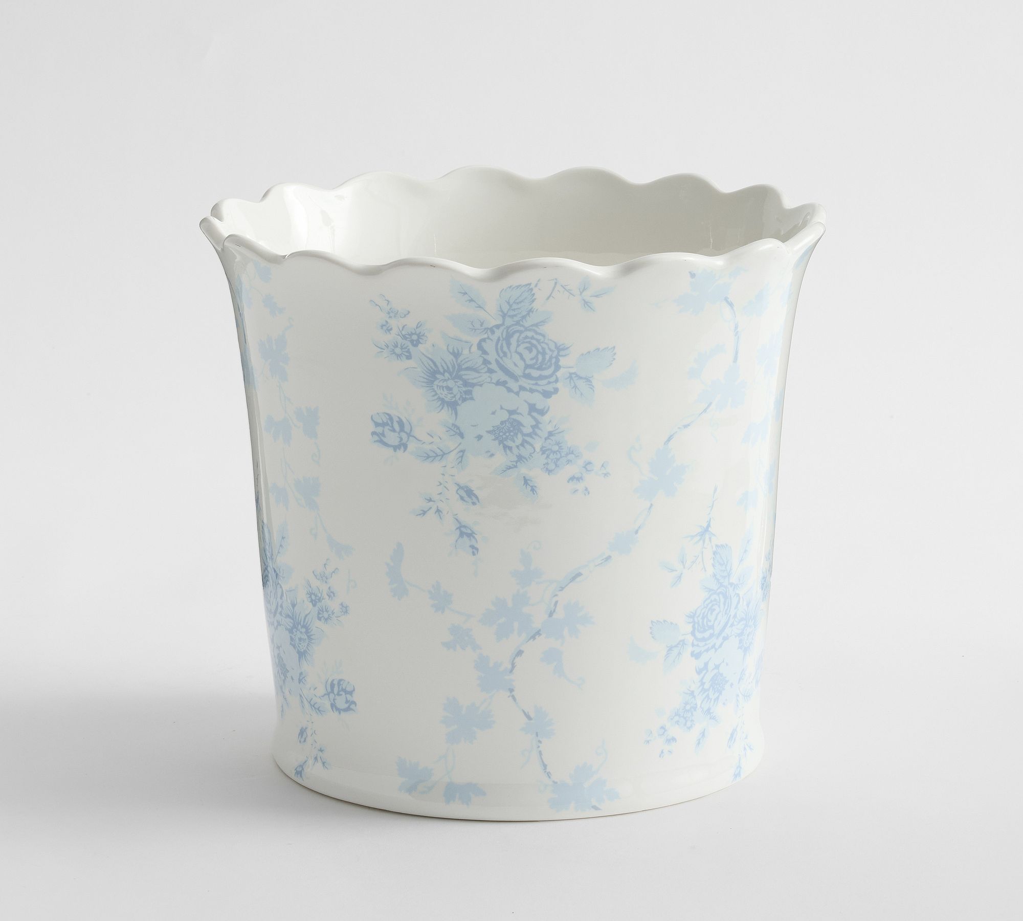 – Blue Floral Cachepot – Medium