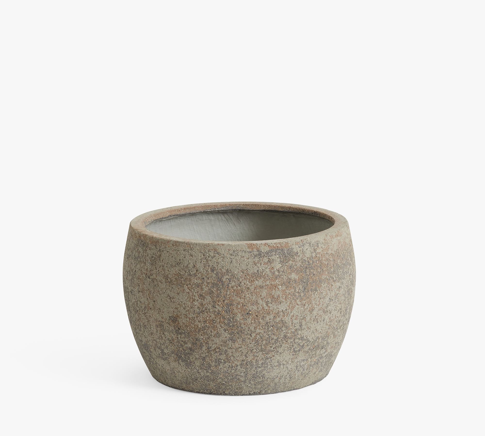 Sedona Stone Planter, Grey, Medium, 20"D x 14"H