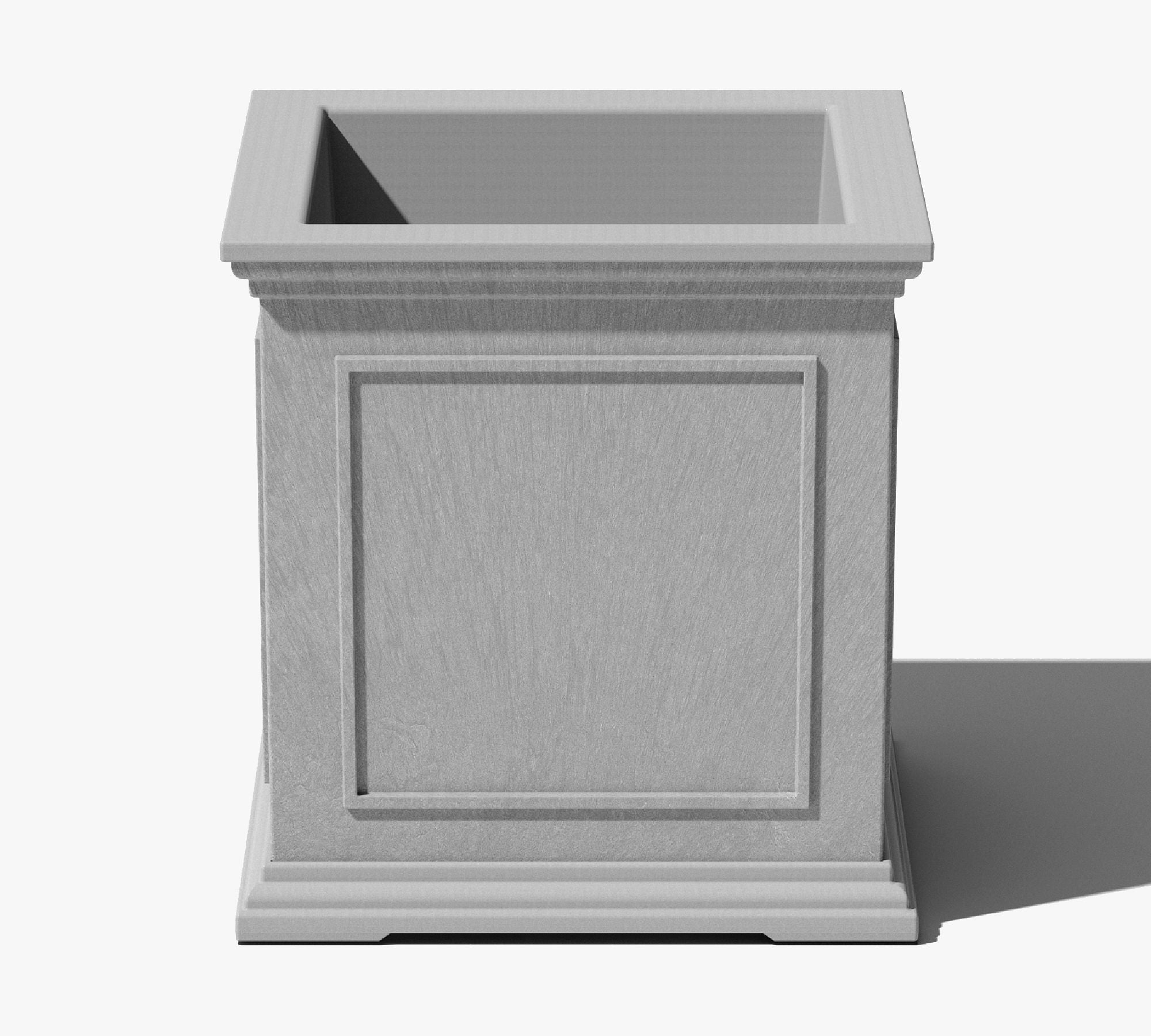 Veda Cube Planter, Small, 20", Gray