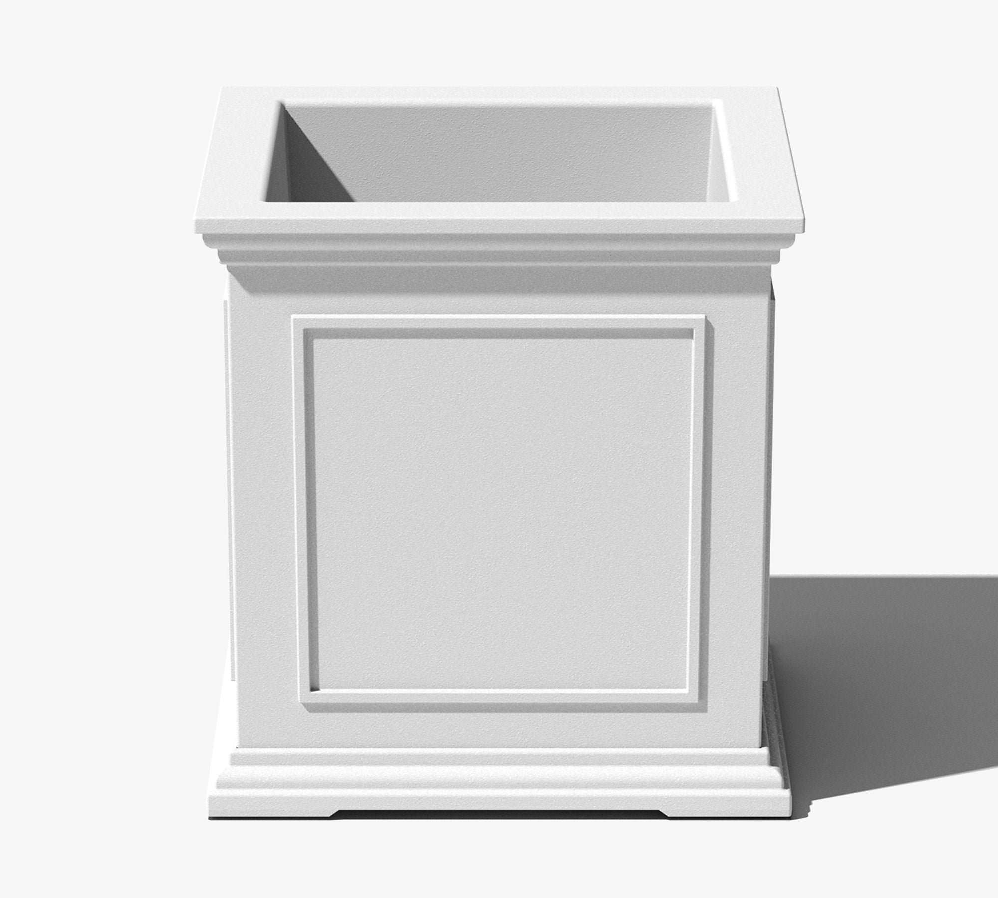 Veda Cube Planter Small, 20", White
